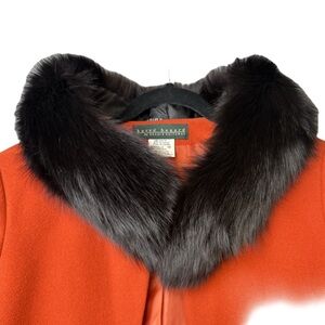 Vintage Fox Fur Collar Satin Lined Affixed With Fabric Covered Metal Clip Luxury